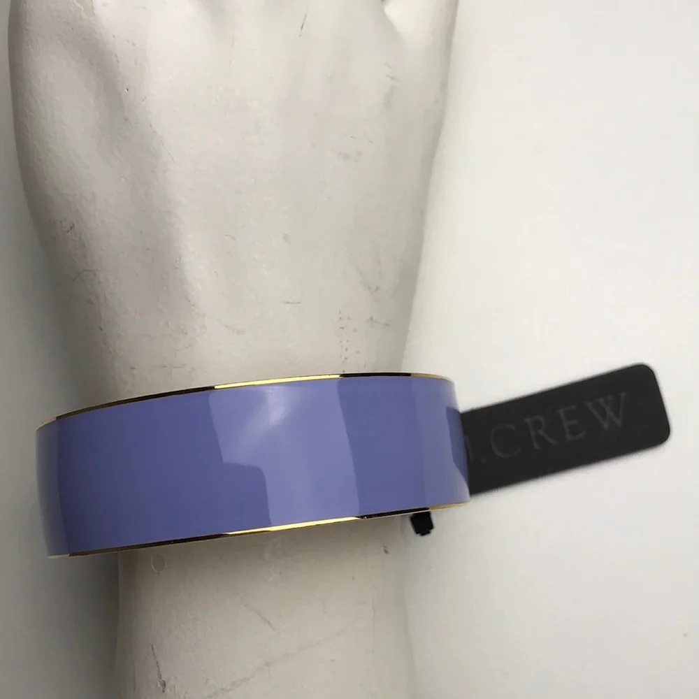 J. Crew Lavender & Gold Bangle Bracelet NWT
